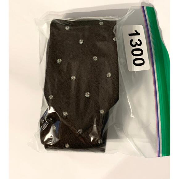 ARNIE Men’s Brown & White Neck Tie Arnold Palmer 60% Wool 40% Silk 55” Long - Picture 10 of 10